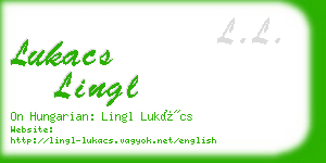 lukacs lingl business card